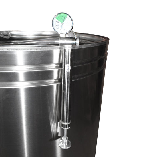 Butoi inox ZEP 350L cu capac flotant, camera silicon alimentar, pompa si robinet inox, AISI 304 Italia