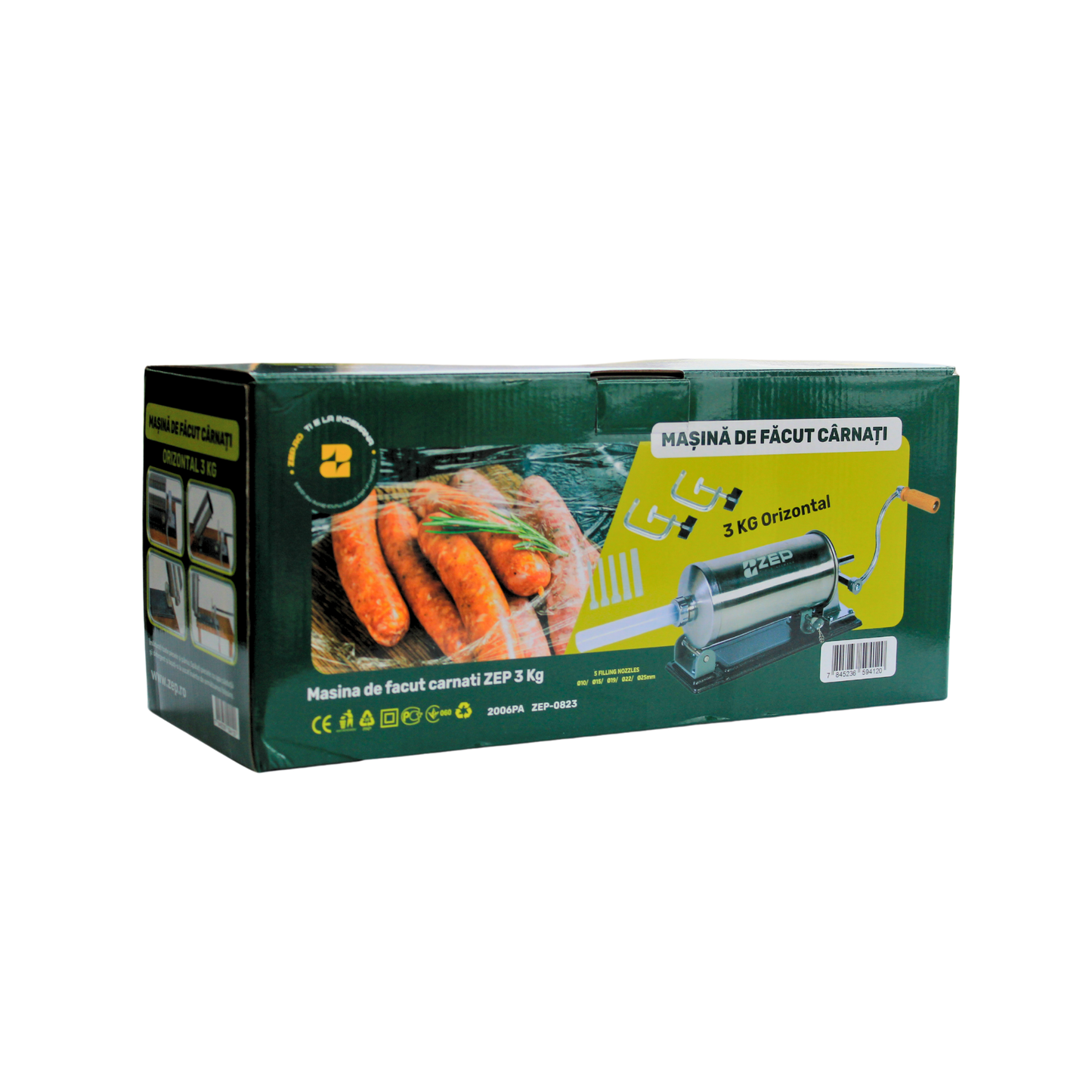 Aparat Umplut Carnati 3Kg ZEP Orizontal + 5 Palnii