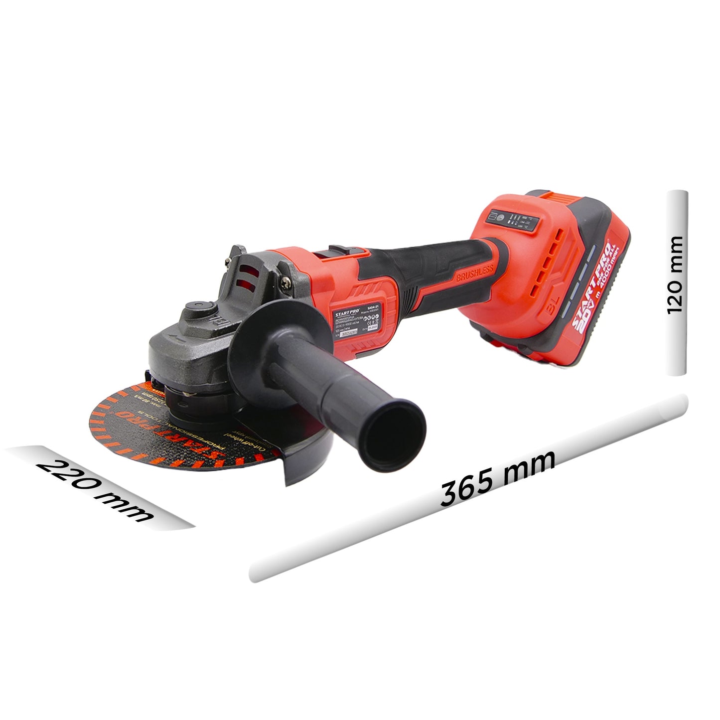 Polizor unghiular StartPro SAG4-21, 20V, 125mm, Brushless