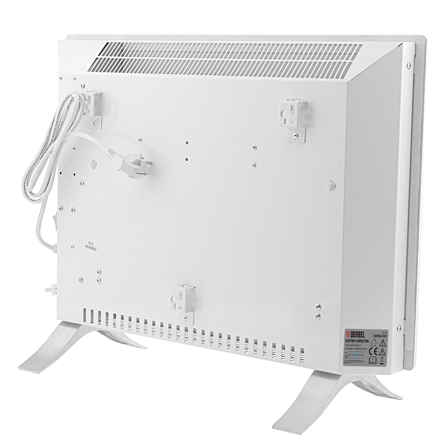 Convector electric Denzel OptiPrime-1500, 1500W, Wi-Fi, ecran tactil, termostat digital, montaj pe perete sau podea