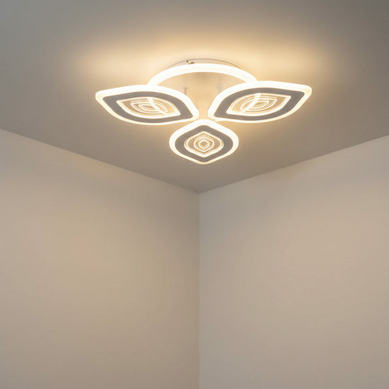 Lustra LED Living Doris, 50W, 3 Brate, 3000-6000K