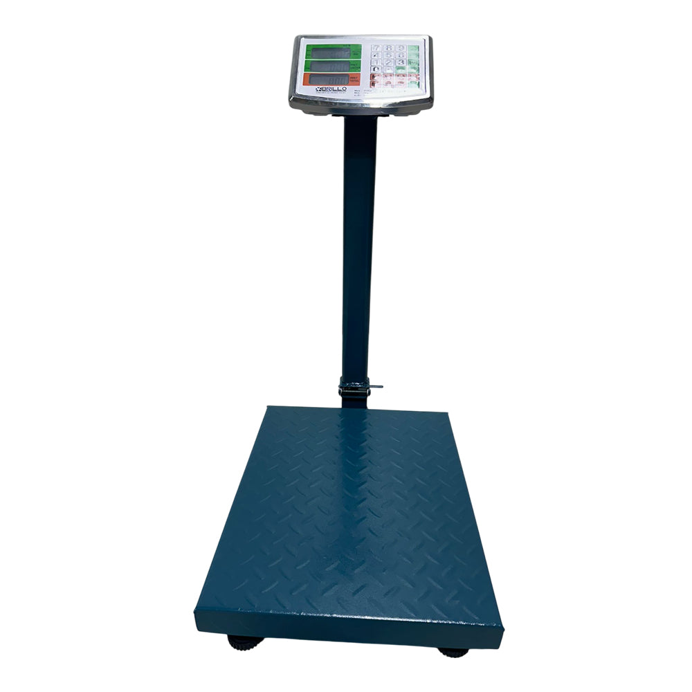 Cantar electronic Brillo 500kg cu brat rabatabil, afisaj LED dublu, platan inox, platforma 45x60cm