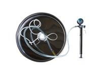 Butoi inox ZEP 350L cu capac flotant, camera silicon alimentar, pompa si robinet inox, AISI 304 Italia