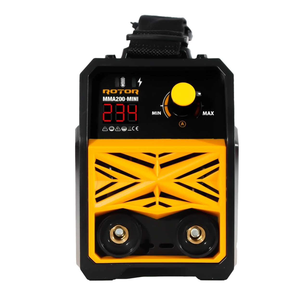 Aparat de sudura ROTOR MMA200-MINI, 220V, 200A, compact, cu afisaj LCD si accesorii incluse