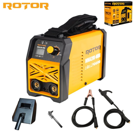 Aparat Sudura MMA Mini ROTOR MMA200, 200A, LCD Color, pentru sudura acasa