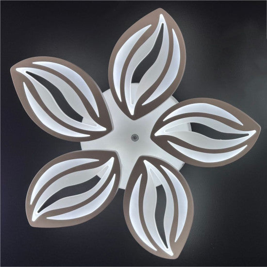 Lustra LED Dimabila 80W, 5 Brate, Telecomanda IR, 3 Culori, 48 cm