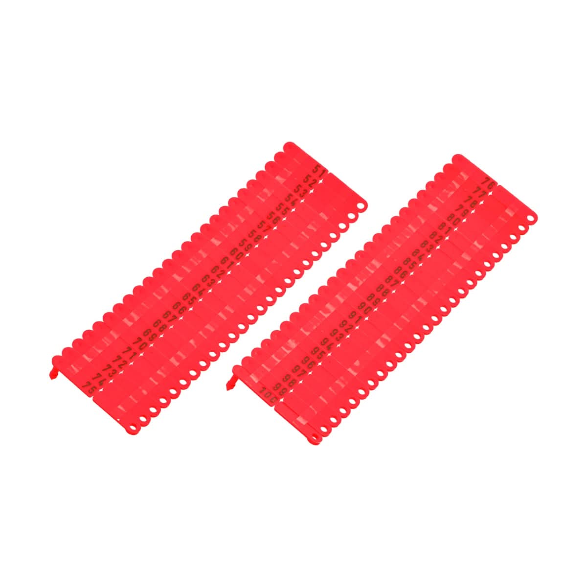 Crotalii pentru miei si iezi Twintag rosu 51-100