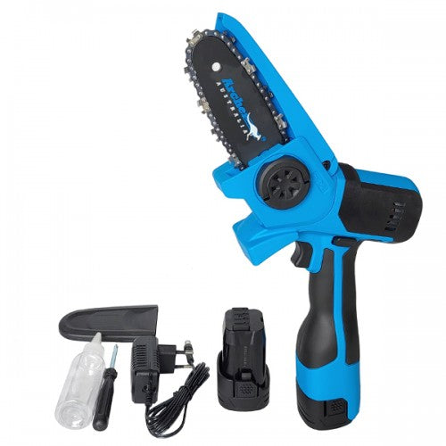 Minidrujba cu acumulator Archer A1758E, 14.4V, 4 inch, 2 baterii, valiza transport, lama 10 cm, greutate 2 kg