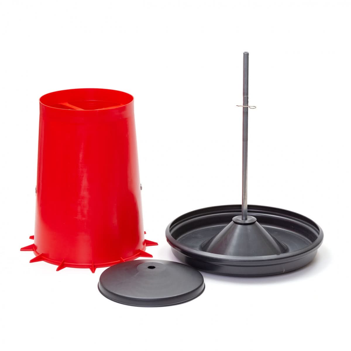 Hranitoare plastic premium 20 litri cu grila anti-risipa pentru pasari de curte