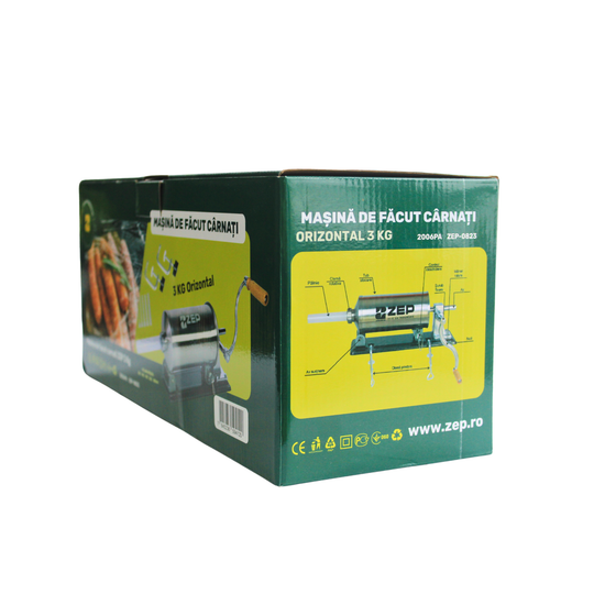 Aparat Umplut Carnati 3Kg ZEP Orizontal + 5 Palnii