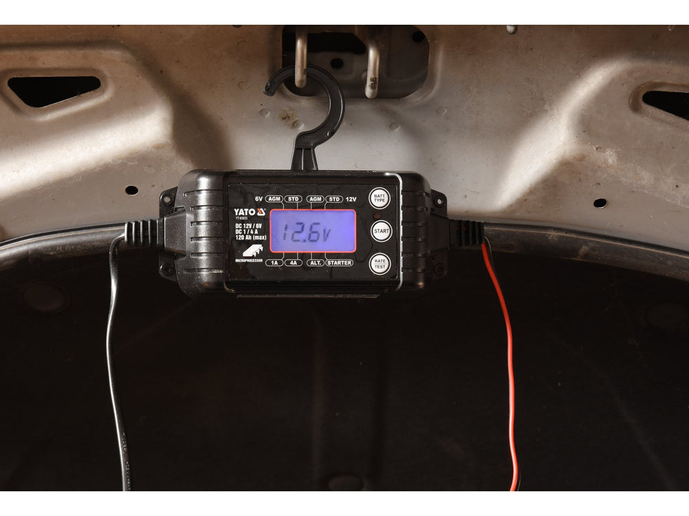 Redresor digital 6/12V, 1/4A, pentru baterii auto si moto, 120Ah max