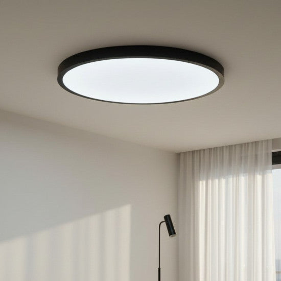 Plafoniera LED Versa, Rama Neagra, 24W, Ø300x25mm, 3000K/4000K/6500K