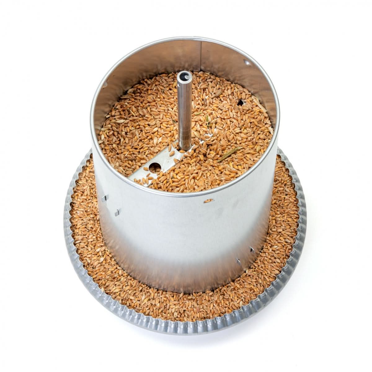 Hranitoare metal galvanizat 8 litri cu grila anti-risipa pentru pasari adulte