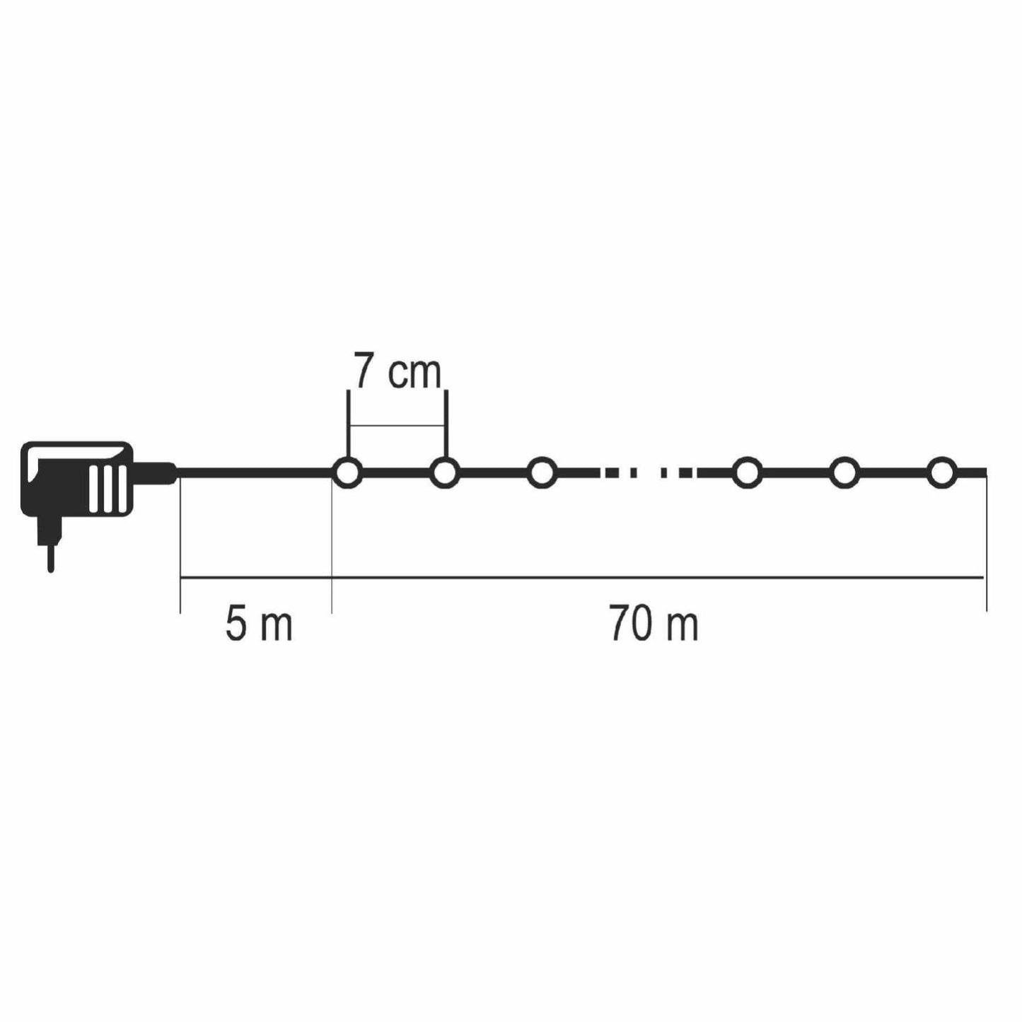 Ghirlanda LED DOT 1000 LED Alb Rece Interior si Exterior cu Temporizator si Luminozitate Reglabila