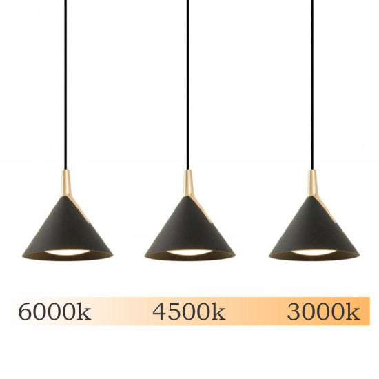 Lustra LED Gemini 24W, 1900 lm, 3000-6500K, Cafenie