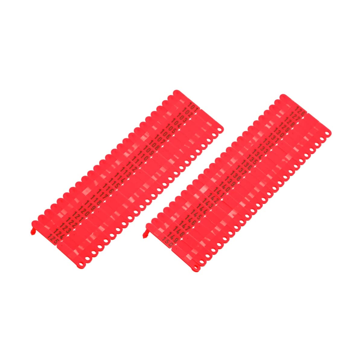 Crotalii pentru miei si iezi Twintag rosu 101-150