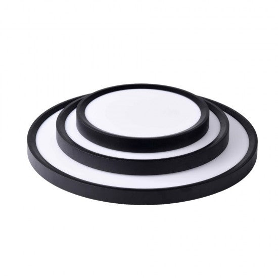 Plafoniera LED Versa, Rama Neagra, 24W, Ø300x25mm, 3000K/4000K/6500K