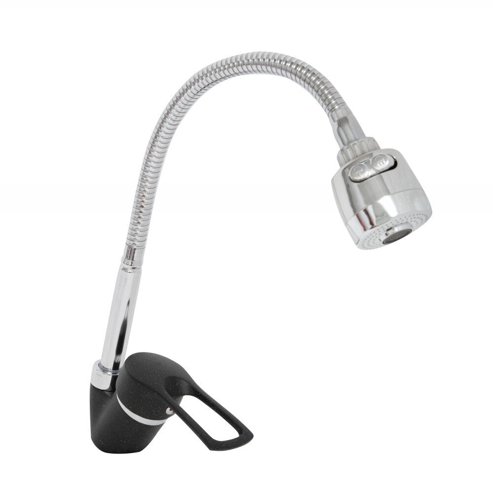 Baterie bucatarie DIONIS DNE4-E-MD-305, pipa flexibila, monocomanda, cartus ceramic 40 mm, finisaj cromat