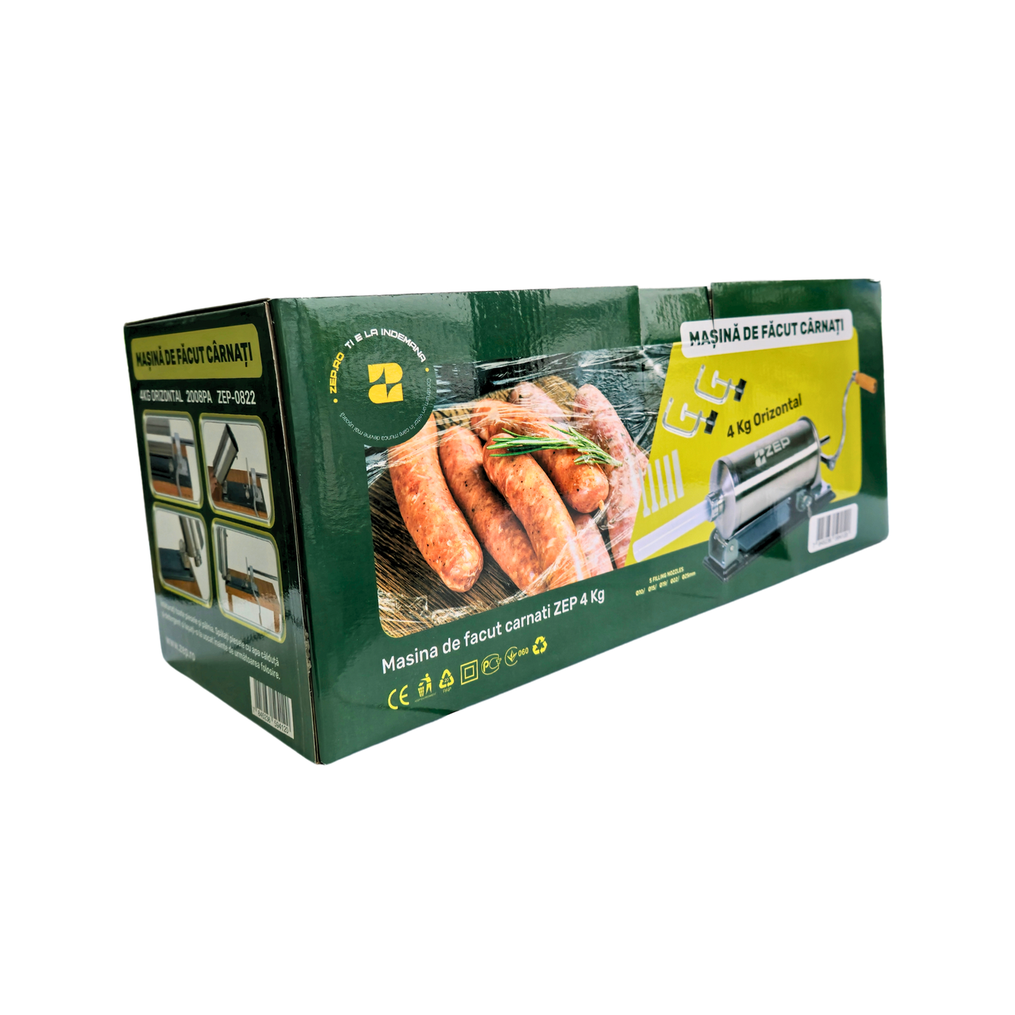 Masina De Umplut Carnati ZEP, 4Kg, Orizontala, 5 Palnii Incluse (Ky-2008Pa)