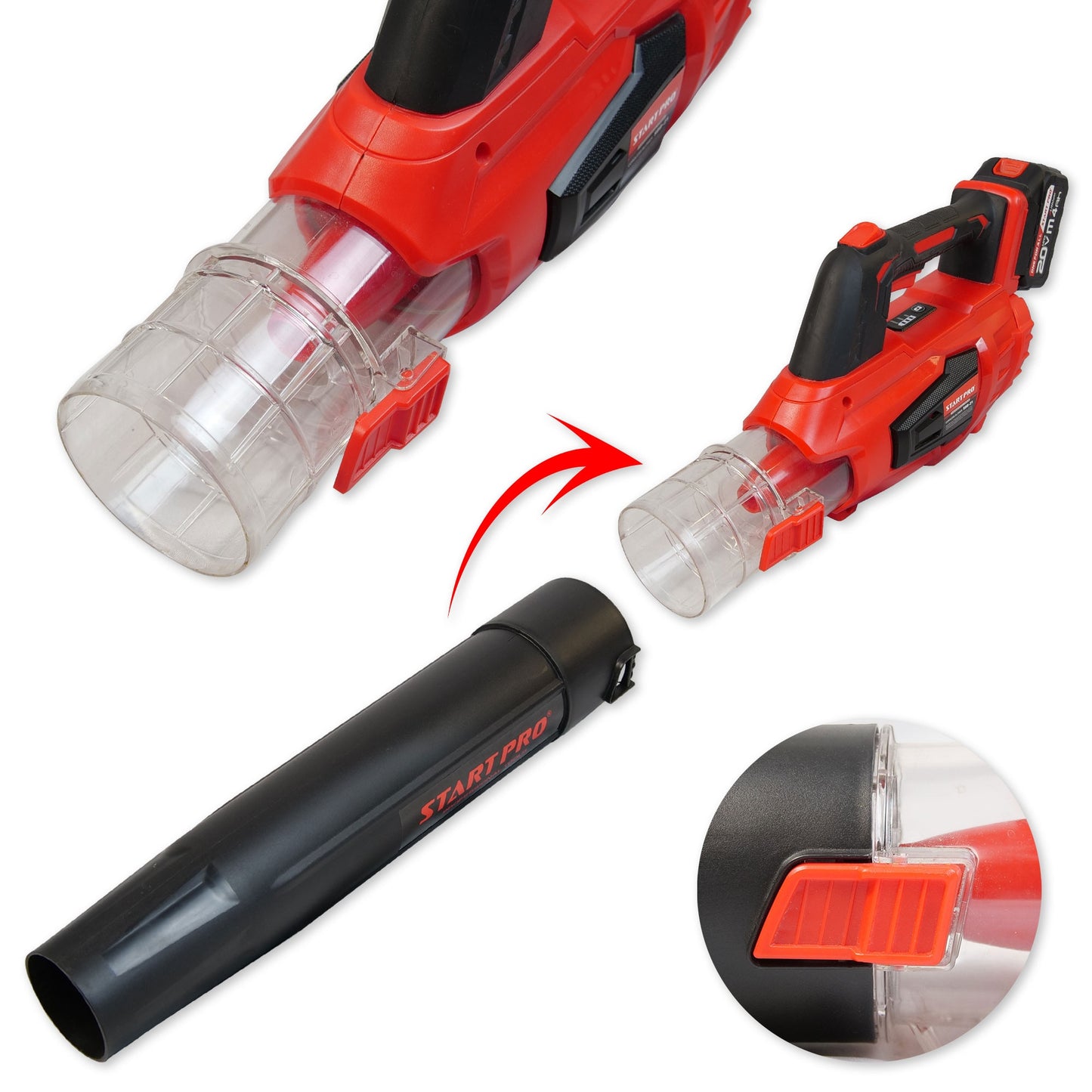 Suflanta frunze PROFESIONAL StartPro SBB-21, 20V, 160 km/h, 335 CFM
