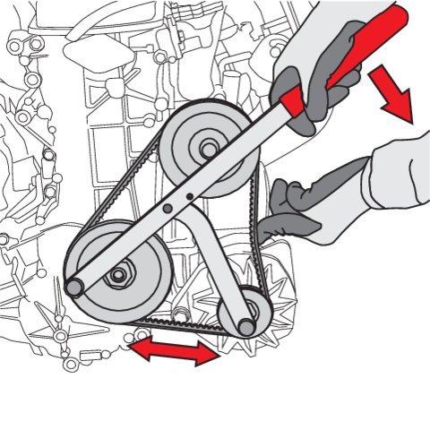 Dispozitiv intindere curea alternator, 4 dimensiuni, 6-16 mm