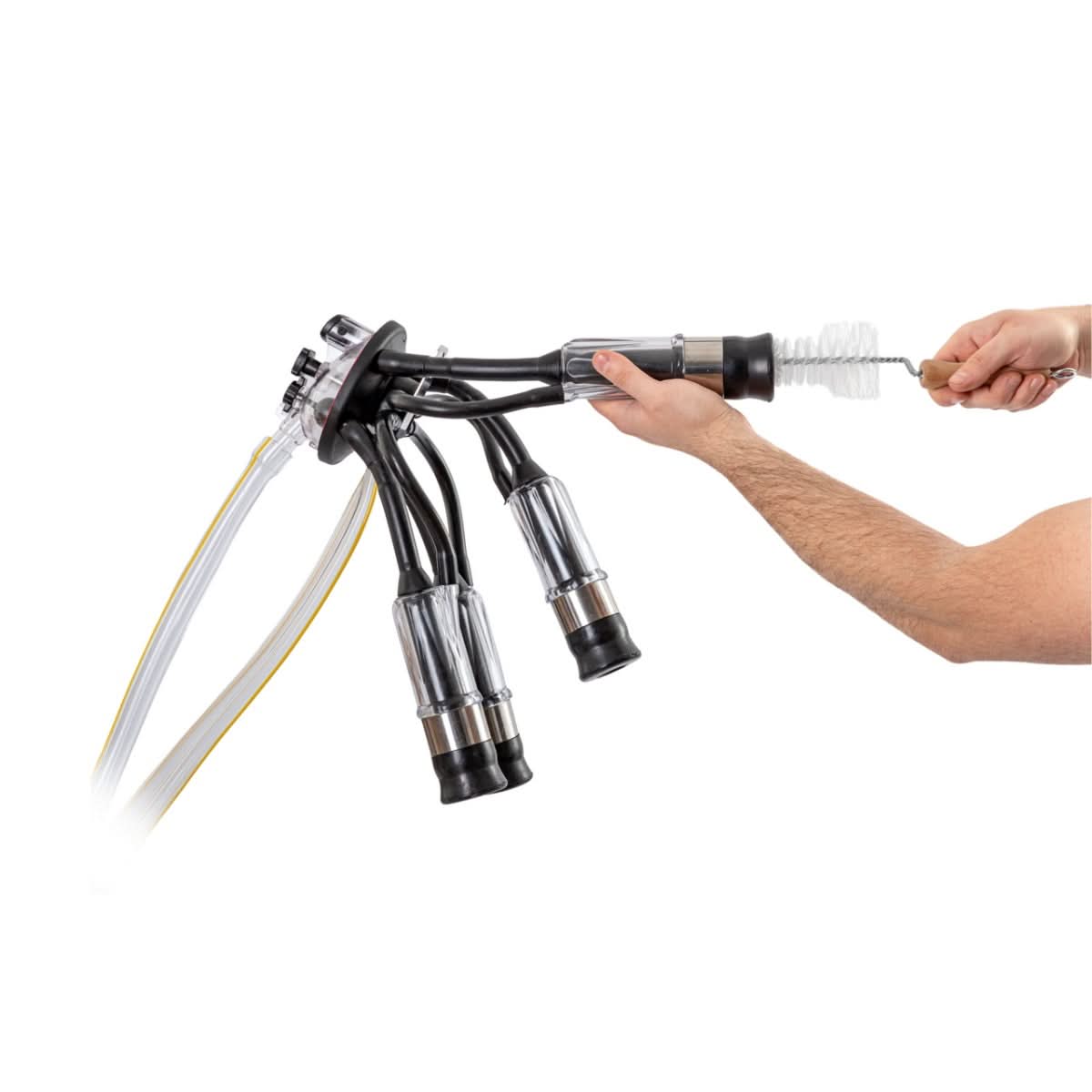 Perie spirala curatare mansoane 50 cm cu maner lemn