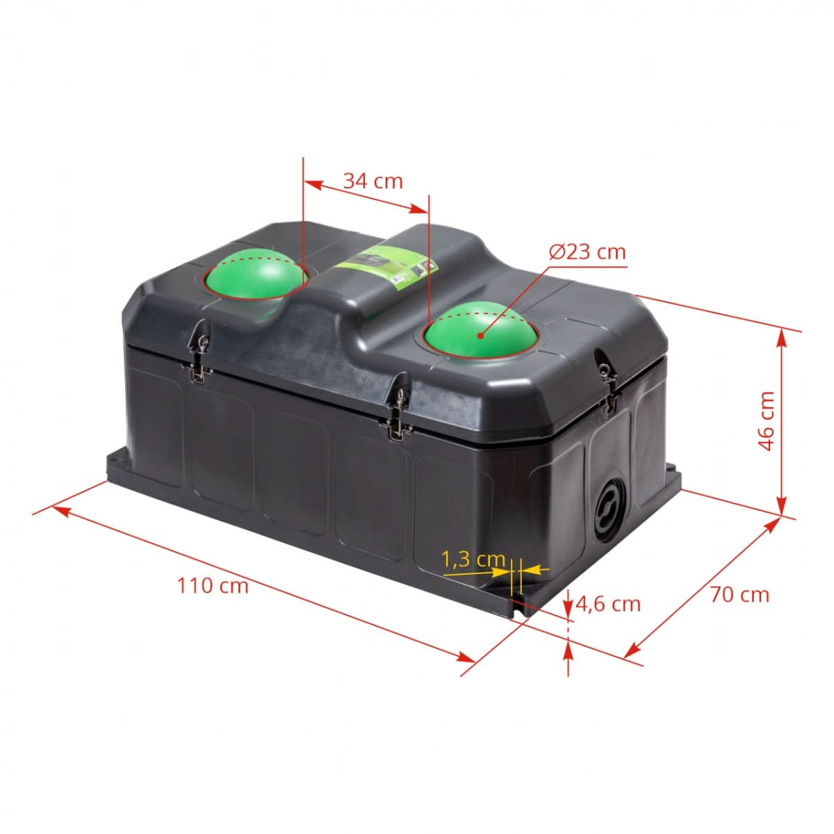 Adapatoare dubla anti-inghet cu bila plutitoare 100 litri pentru bovine si cabaline