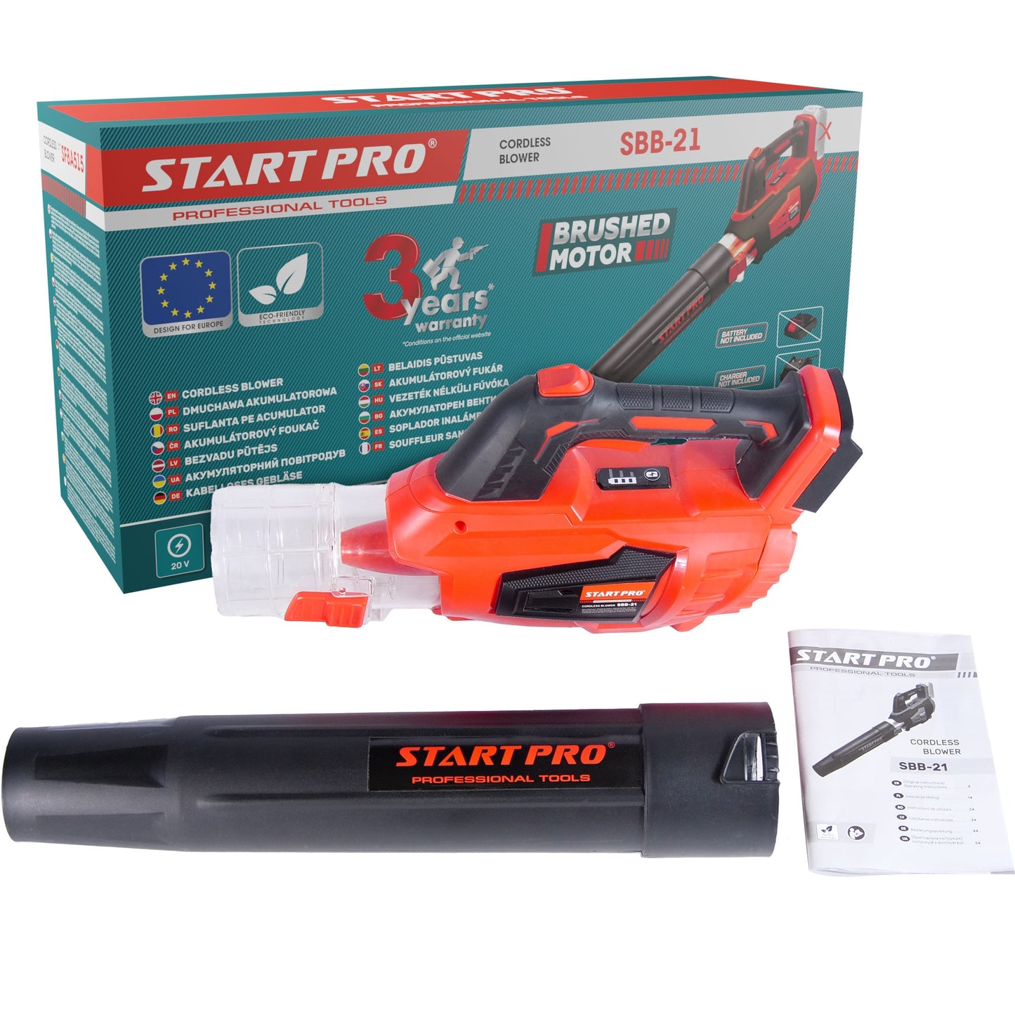 Suflanta frunze PROFESIONAL StartPro SBB-21, 20V, 160 km/h, 335 CFM