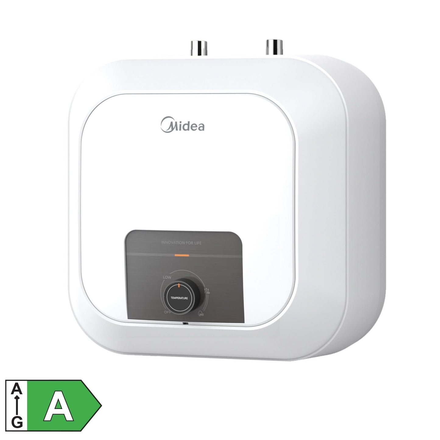 Boiler electric MIDEA 10L, 2000W, montaj vertical sub blat, control mecanic, IPX4, clasa A