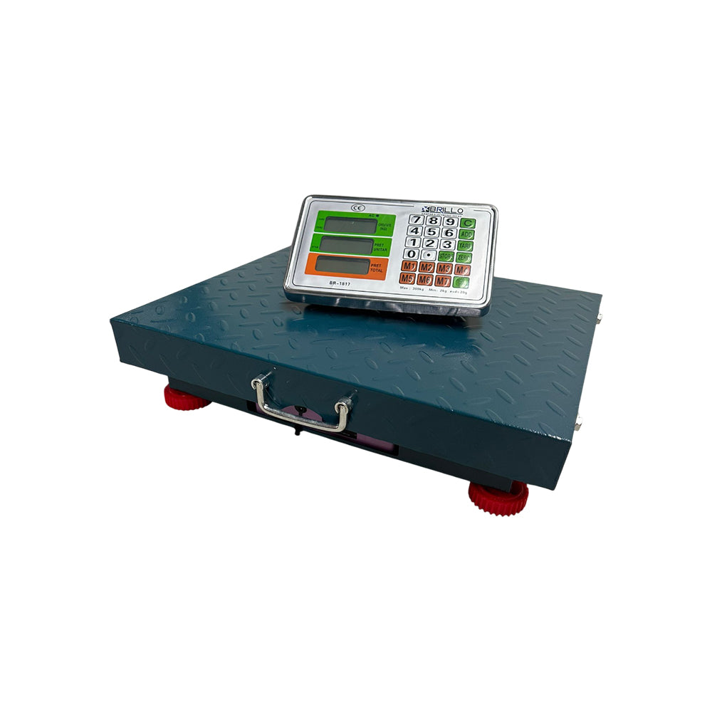 Cantar platforma wireless Brillo 300kg, afisaj LCD iluminat, precizie 100g, acumulator 4000 mAh, platforma 42x52 cm