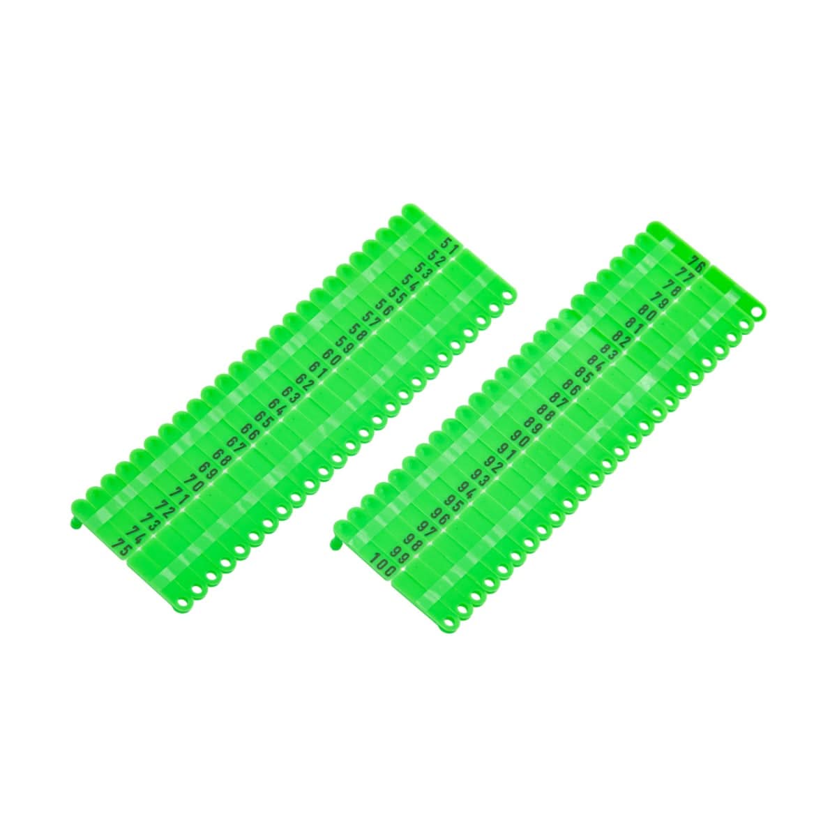 Crotalii pentru miei si iezi Twintag verde 51-100