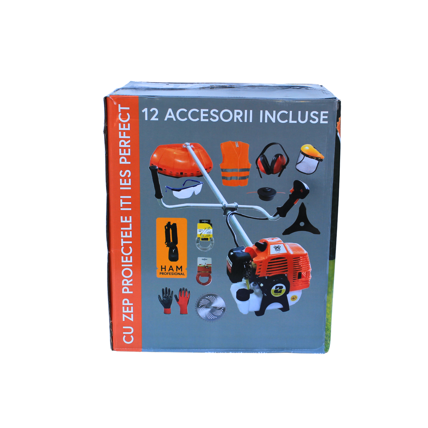 Motocoasa ZEP Power 5* benzina 52CC, 5 CP, 3.8 kW, arbore otel 28 mm, EasyStart + 12 accesorii