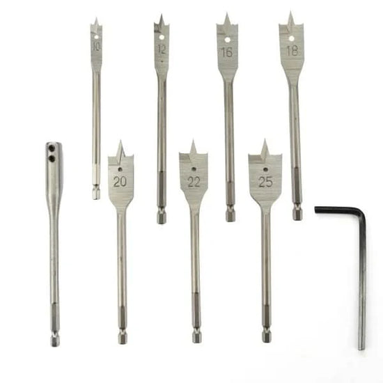 Set Burghie Plate Lemn ROTOR RBP9, 9 buc, 10-25mm, pentru gaurit lemn