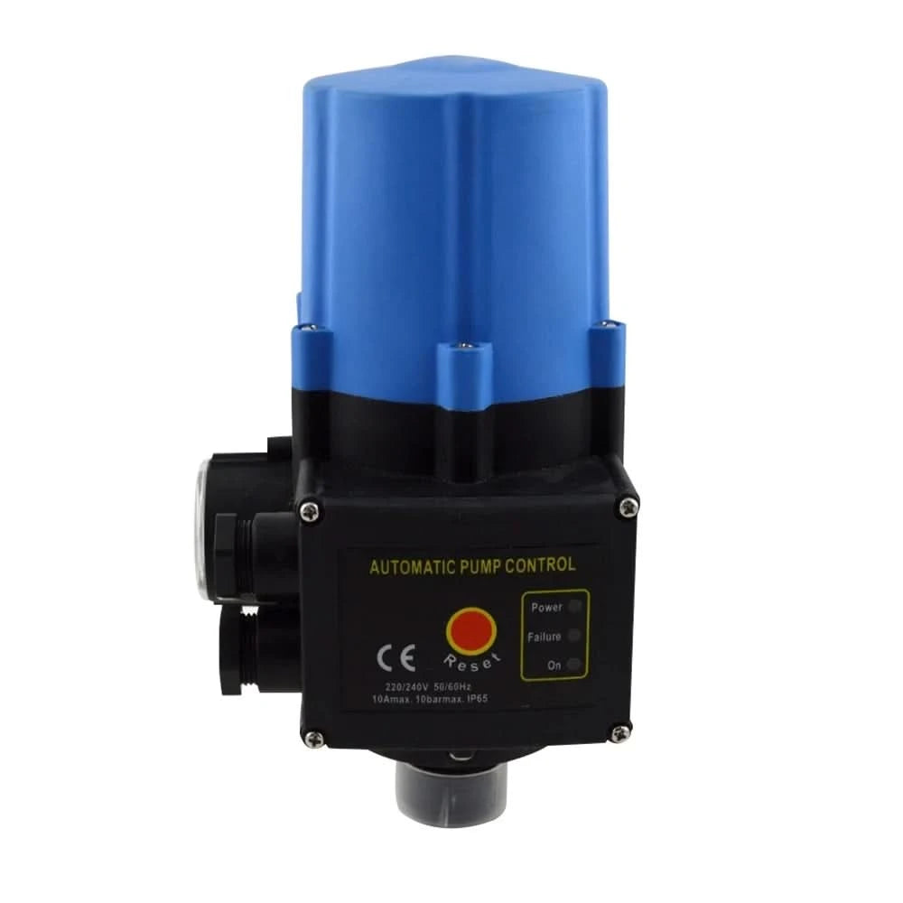 Presostat electronic automat cu manometru si supapa de retinere, protectie la functionare fara apa, 230V, 10A, 8 bar