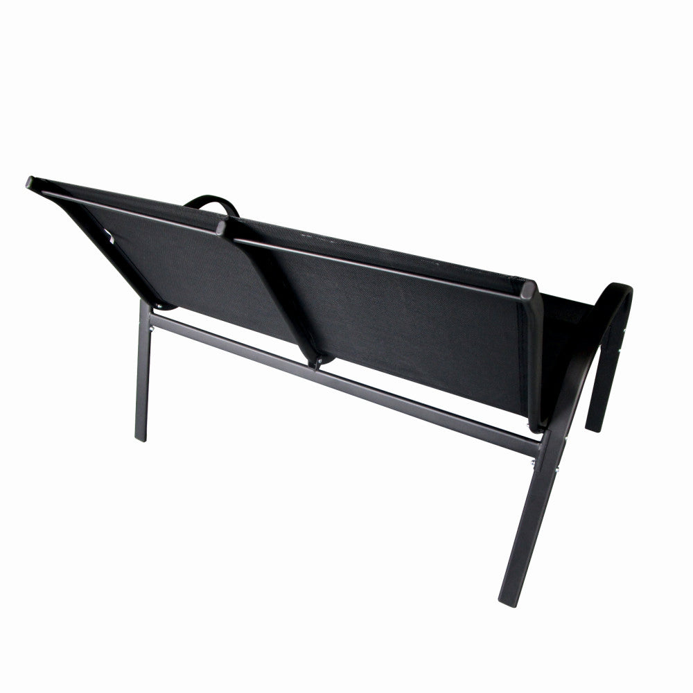 Set mobilier terasa/gradina KLUGMEISTER KJFT078, o canapea + doua scaune + o masa, culoare neagra