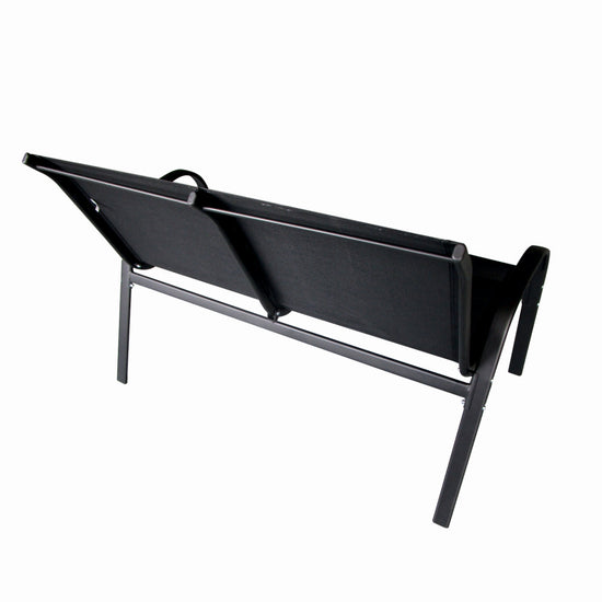 Set mobilier terasa/gradina KLUGMEISTER KJFT078, o canapea + doua scaune + o masa, culoare neagra