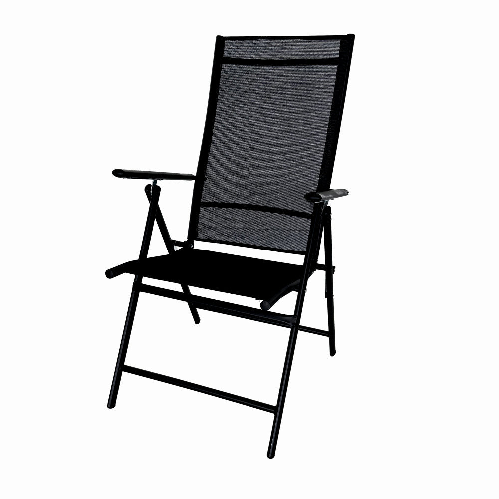 Scaun pliabil terasa/gradina KLUGMEISTER KJF252, 56 x 69 x 103 cm, culoare gri inchis