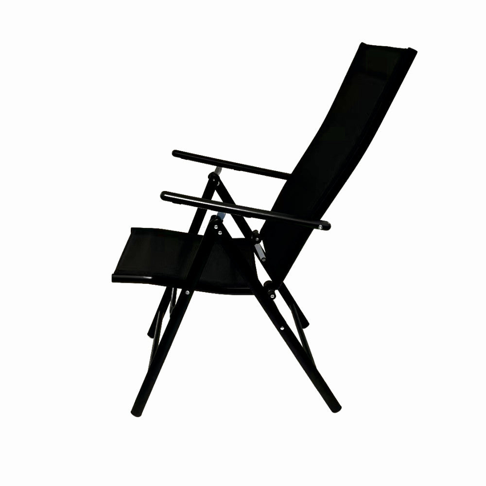 Scaun pliabil terasa/gradina KLUGMEISTER KJF252, 56 x 69 x 103 cm, culoare gri inchis