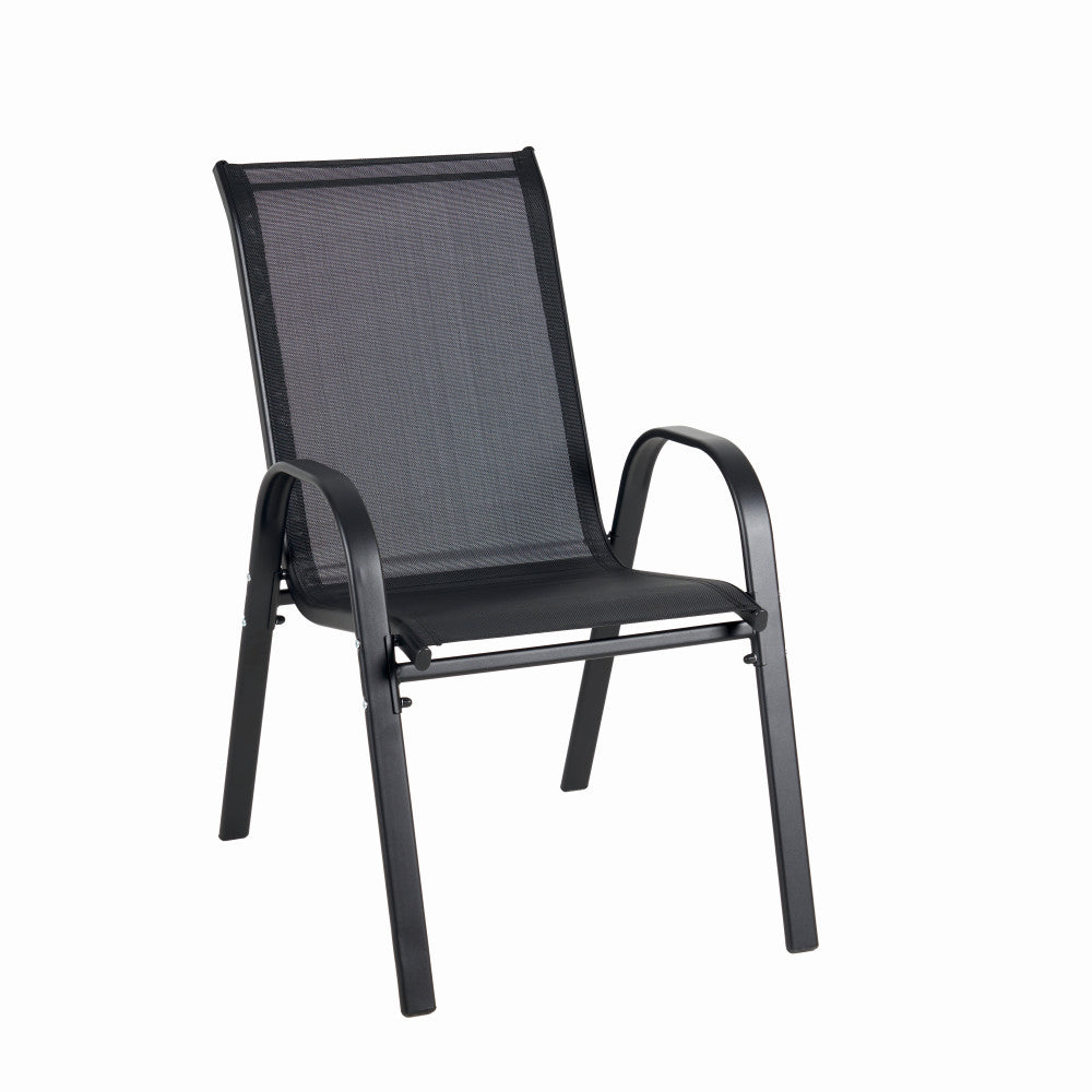 Set mobilier terasa/gradina KLUGMEISTER KJFT011, pentru patru persoane cu umbrela, culoare neagra