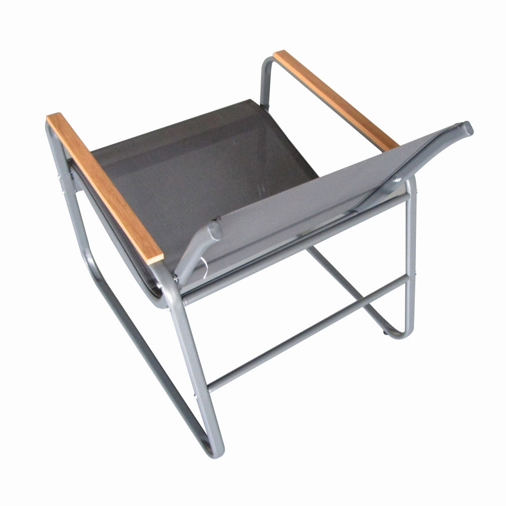 Set mobilier terasa/gradina KLUGMEISTER KJF5226, doua fotolii + canapea + masuta sticla, culoare neagra