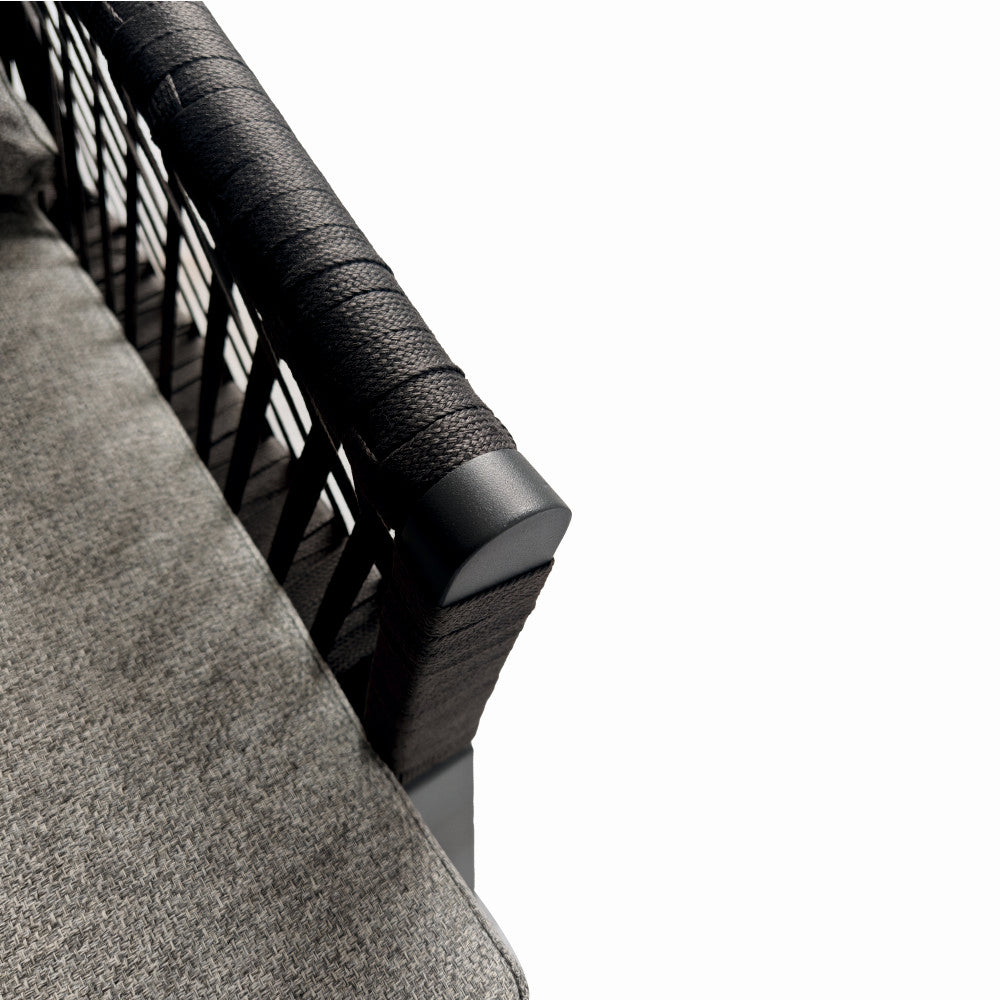 Set mobilier terasa/gradina KLUGMEISTER KJFT3407, 4 piese cu cadru de aluminiu, perne incluse, culoare gri