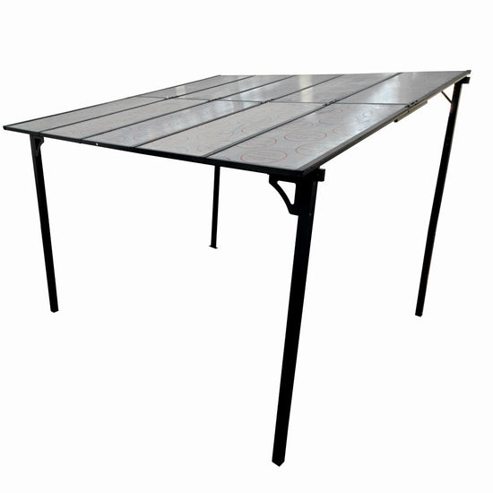 Pergola pentru terasa/gradina din otel si aluminiu KLUGMEISTER KJF4133, dimensiuni 300x300x250/190 cm, culoare gri