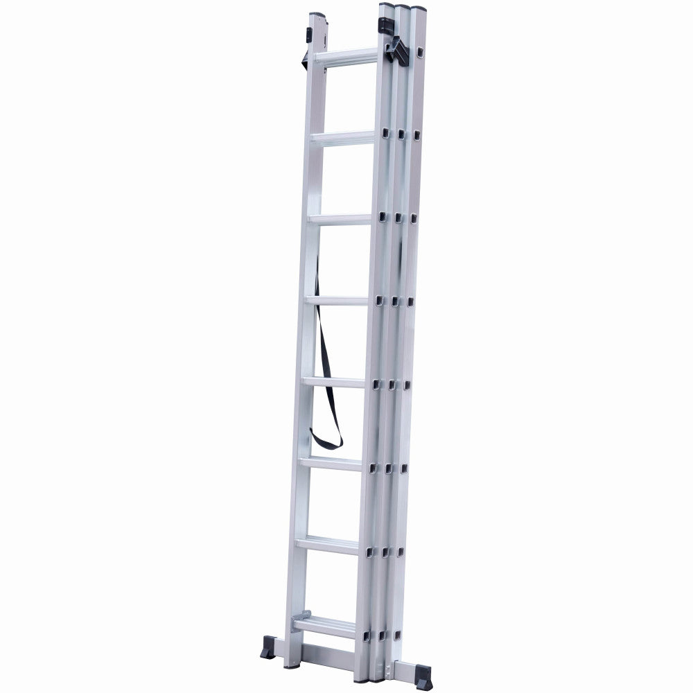 Scara combinata din aluminiu MESTERINO TOOLS JL-207-3X8, 5 metri, 3x8 trepte, greutate maxima 150 kg