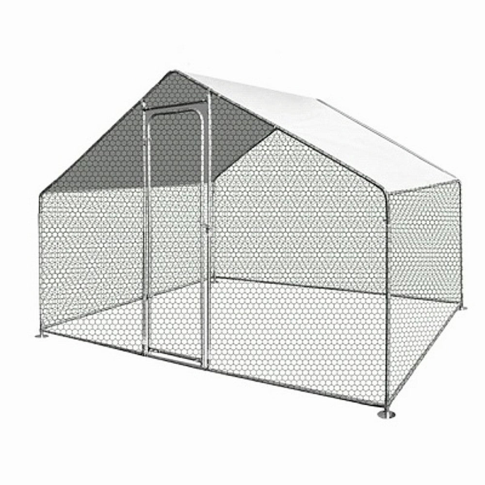 Tarc exterior pasari 6 m², 200x300x195 cm, otel galvanizat, plasa 0.7 mm, acoperis impermeabil