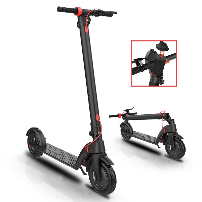 Trotineta electrica Kixin X7, motor 350W, baterie 36V 5Ah, autonomie 20 km, viteza 25 km/h, roti 10 inch, sarcina 100 kg