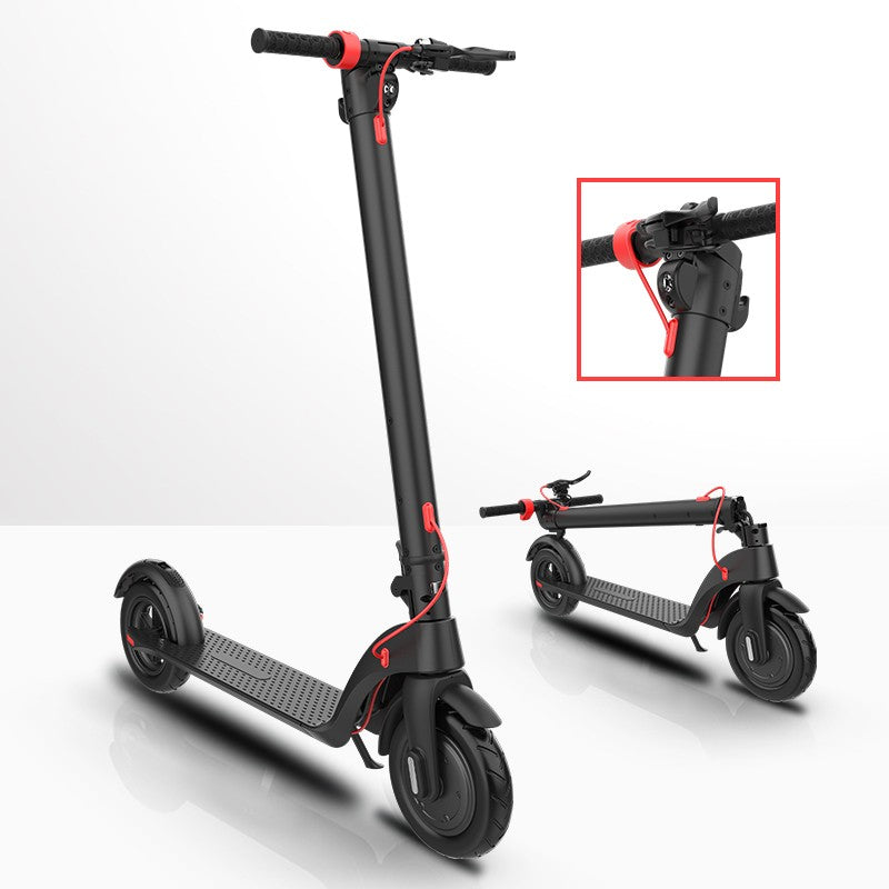Trotineta electrica Kixin X7, motor 350W, baterie 36V 5Ah, autonomie 20 km, viteza 25 km/h, roti 10 inch, sarcina 100 kg