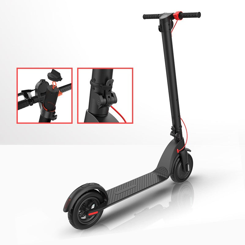 Trotineta electrica Kixin X7, motor 350W, baterie 36V 5Ah, autonomie 20 km, viteza 25 km/h, roti 10 inch, sarcina 100 kg