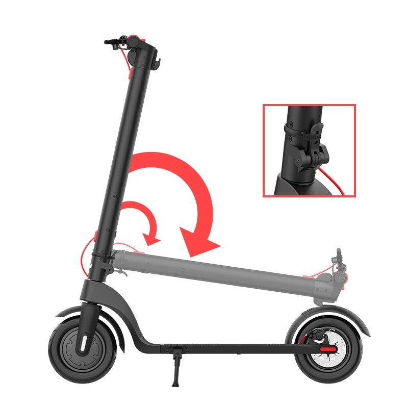 Trotineta electrica Kixin X7, motor 350W, baterie 36V 5Ah, autonomie 20 km, viteza 25 km/h, roti 10 inch, sarcina 100 kg