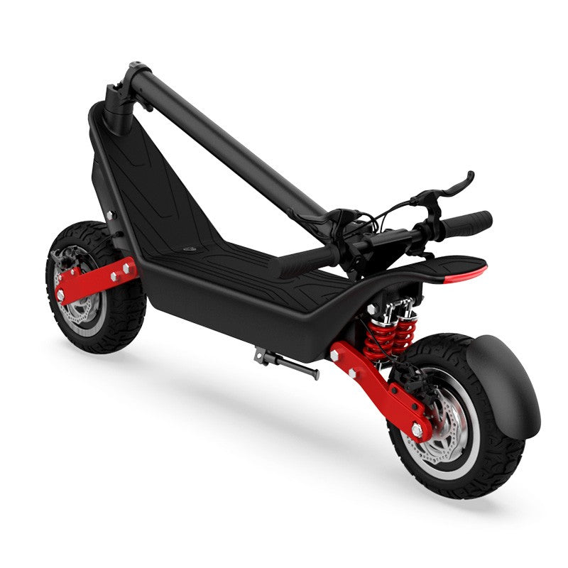Trotineta electrica KIXIN X10, motor dual 2x500W, baterie 48V 18.2Ah, autonomie 100 km, viteza 40 km/h, roti 11 inch, sarcina 120 kg
