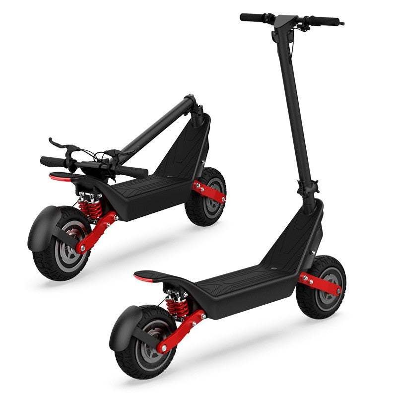 Trotineta electrica KIXIN X10, motor dual 2x500W, baterie 48V 18.2Ah, autonomie 100 km, viteza 40 km/h, roti 11 inch, sarcina 120 kg